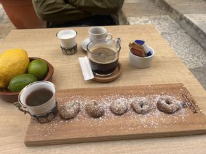 Naturally vegan Italian sugar cookies made with olive oil and vine  at Koccio in Valletta