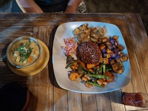 Nasi campur at Warung Gayatri in Abang