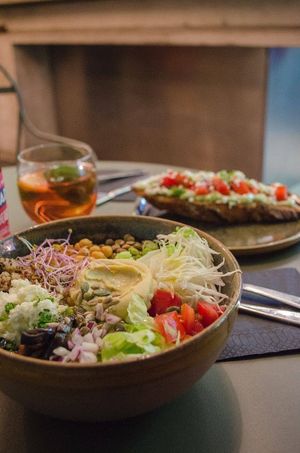 hummus bowl  at Aub-svp in Brussels