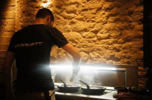 the chef at work at Aub-svp in Brussels