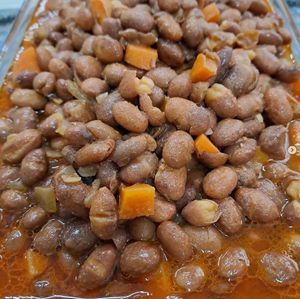 Borlotti beans in olive oil at Bizim Mutfak in Kirklareli