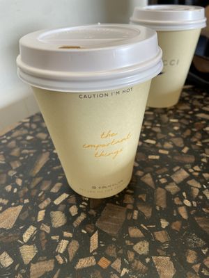 Cappuccino with soya   at Colicci Hyde Park Corner Kiosk in London