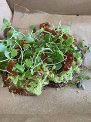 Avocado toast  at Colicci Hyde Park Corner Kiosk in London