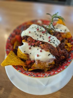Goats cheese nachos at El Espejo in La Palma