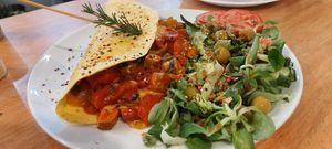 Cajun Tofu burrito. at El Espejo in La Palma