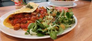 Cajun Tofu burrito at El Espejo in La Palma