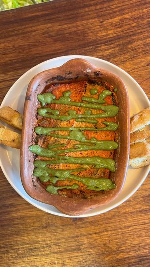 Lasagne with pesto at Molle  in Huanchaco