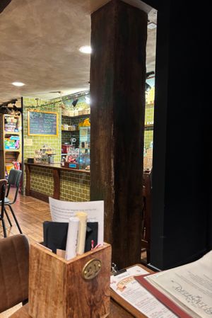 The counter spied from our table number 21 at Emporium Stories Feastery in Rotherham