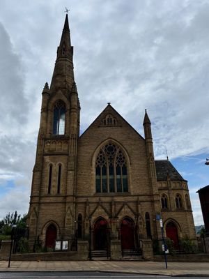 The amazing building that houses the cafe and Grimm & Co at Emporium Stories Feastery in Rotherham