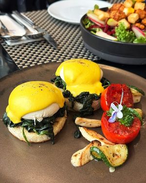 Pumpkin Benedict at Seiva Brunchery in Chiang Mai