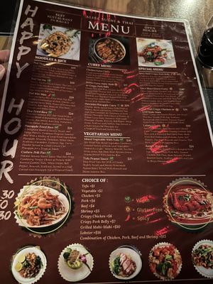 Menu  at ALISA in Lihue