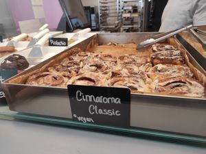 Classic cinammon roll at Cinnaroma Bakery in Loule