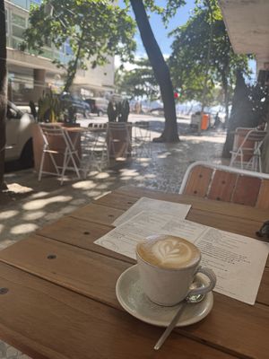 Oat latte  at So_lo Café - Copacabana in Rio De Janeiro