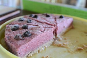 Raw berry ice cream cake at Green Gallery in Koh Phangan