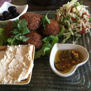 Falafel with a Thai twist at Green Gallery in Koh Phangan