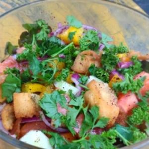 fatush salad at Green Gallery in Koh Phangan