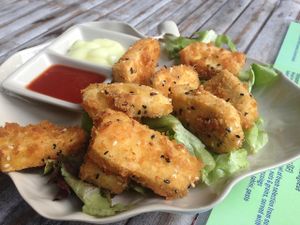 tofu nuggets at Green Gallery in Koh Phangan