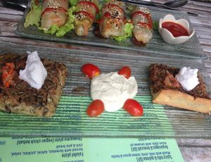 mushroom and onion pie at Green Gallery in Koh Phangan