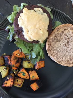 Cheeseburger  at Green Gallery in Koh Phangan