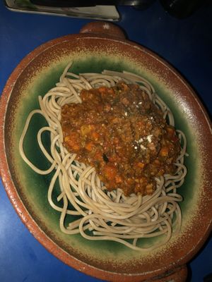 Spaghetti bolognese  at Green Gallery in Koh Phangan