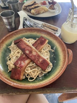 Pasta carbonara  at Green Gallery in Koh Phangan