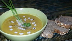 pumpkin soup at Green Gallery in Koh Phangan
