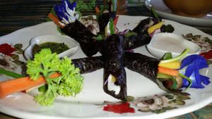Raw Veggie Roll at Green Gallery in Koh Phangan