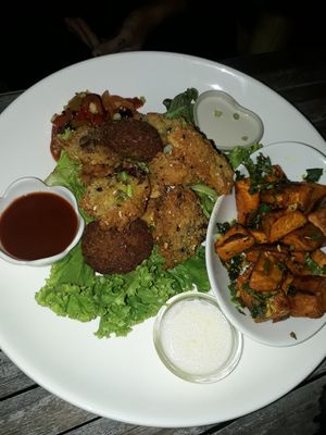 Fried platter at Green Gallery in Koh Phangan