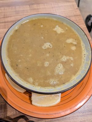 Lentil soup at Peace Center Restaurant in Bethlehem