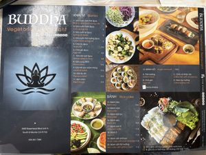 Menu  at Buddha Vegetarian Restaurant in South El Monte