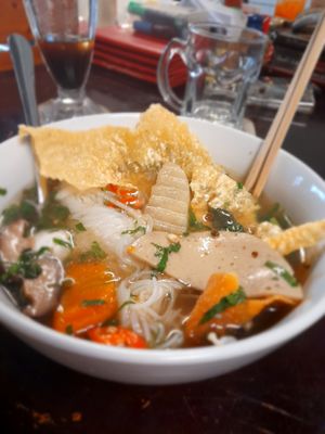 My take away vegan food eating at home at Quán Chay 371 in Ho Chi Minh City