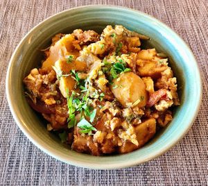 Aloo gobi at Majdolin Restaurant in Sharjah
