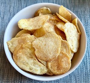 House-made potato chips  at Majdolin Restaurant in Sharjah
