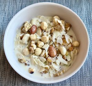 Homemade granola  at Majdolin Restaurant in Sharjah