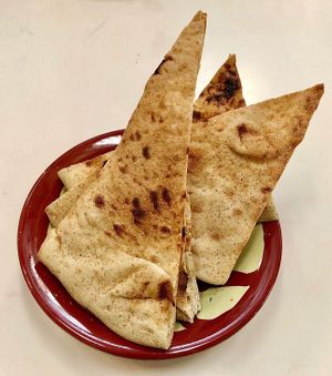Taboon bread at Haya's Kitchen Meets Kave in Dubai