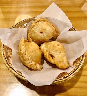 Green bean curry puffs at Thai Taste Restaurant in Dubai