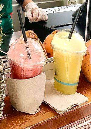 Fruit smoothies at Tropicool Acai and Superfoods - The Beach in Dubai
