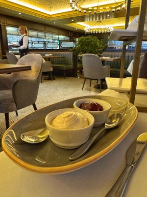 The vegan cream for the scones was beautiful   at The Grand York in York