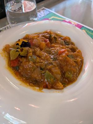Pisto sin huevo at Loulu Bistró in Antequera