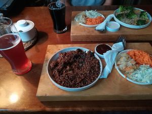 Champignon and barbercue at Dobra Kasza Nasza in Zakopane