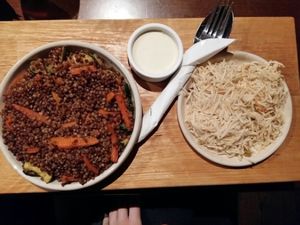 Kasza with spicy carrot and ginger at Dobra Kasza Nasza in Zakopane