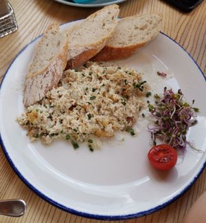 Tofu scambled egg at Dobra Kasza Nasza in Zakopane