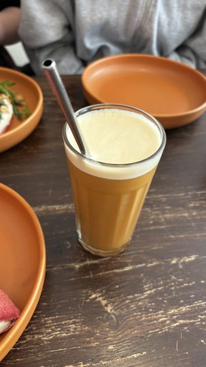 Ice-Coffee with oat milk  at UAIPI in Lisbon