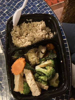 Basil eggplant  at Red Curry Vegan Kitchen in Flagstaff