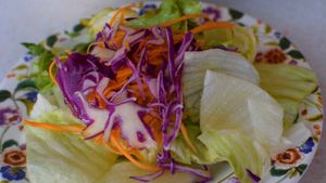 salad at Red Curry Vegan Kitchen in Flagstaff