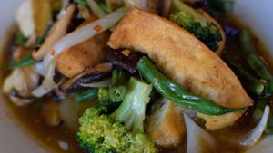 lemongrass tofu curry at Red Curry Vegan Kitchen in Flagstaff