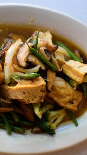 lemongrass tofu curry at Red Curry Vegan Kitchen in Flagstaff