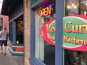 outside view at Red Curry Vegan Kitchen in Flagstaff