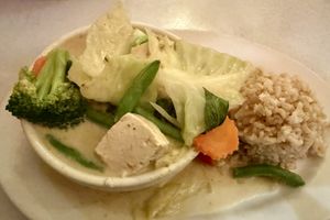 Green curry  at Red Curry Vegan Kitchen in Flagstaff