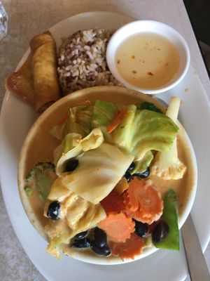 Red curry with black beans at Red Curry Vegan Kitchen in Flagstaff